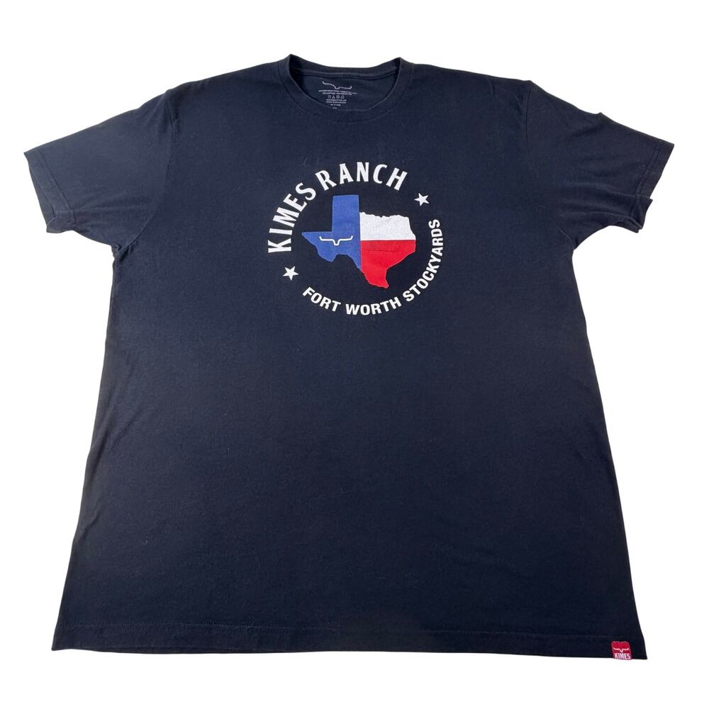 Kimes Ranch Ft Worth Stockyards Short Sleeve T-shirt Black Men Sz XL